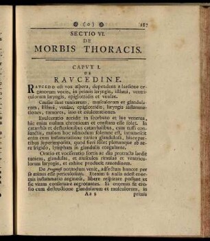 Sectio VI. De morbis thoracis. Caput I – Caput XII