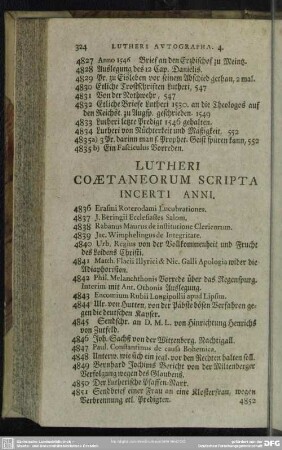 Lutheri Coaetaneorum Scripta Incerti Anni.
