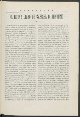 El nuevo de Gabriel D'Annunzio