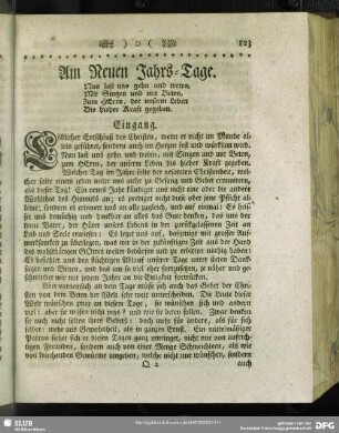 Am Neuen Jahrs-Tage
