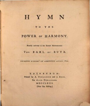 Hymn to the Powen of Harmony
