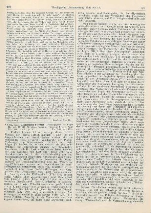 401-403 [Rezension] Lask, Emil, Gesammelte Schriften. Hrsg. v. Eugen Herrigel. III. Bd. Mit einem Faksimile