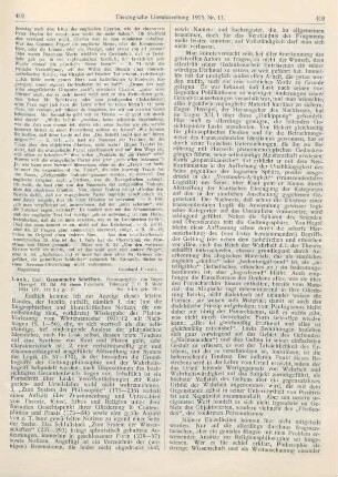 401-403 [Rezension] Lask, Emil, Gesammelte Schriften. Hrsg. v. Eugen Herrigel. III. Bd. Mit einem Faksimile
