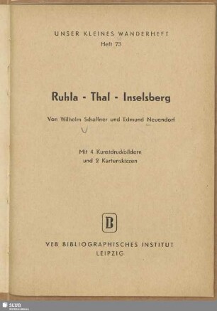 Ruhla - Thal - Inselsberg