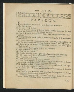 Parerga.