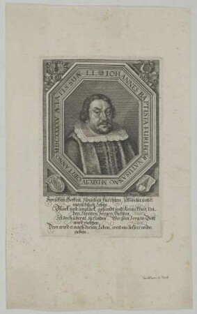 Bildnis des Iohannes Baptista Fürleger