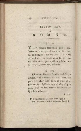 Sectio XXV. De Somno