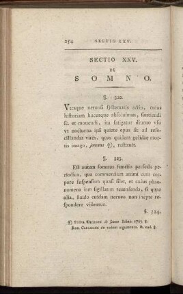 Sectio XXV. De Somno