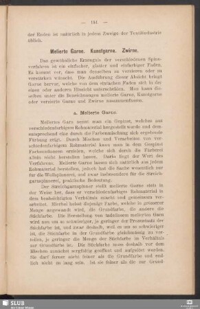 Melierte Garne. Kunstgarne. Zwirne