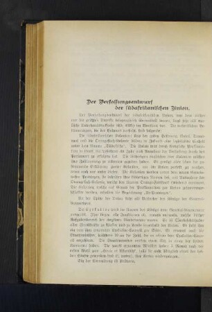 Der Verfassungsentwurf der südafrikanischen Union.