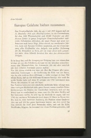 Europas Gelehrte hielten zusammen