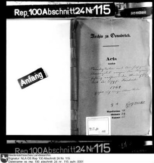 Streitigkeiten mit dem Domkapitel wegen der Regierungsführung während der Minderjährigkeit des Bischofs Friedrich Enthält u.a.: Gedruckte Denkschriften