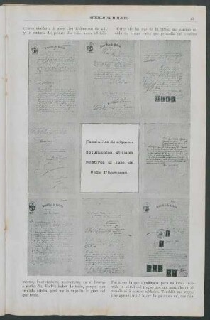 Facsímiles de algunos documentos oficiales relativos al caso de Jack Thompson - [Ilustración]