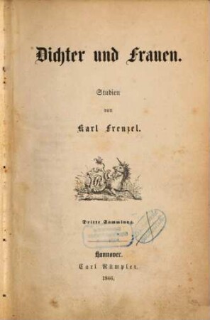 Dichter und Frauen : Studien, 3