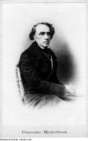 Giacomo Meyerbeer. Lichtdruck nach Lithographie (nach einer Fotografie)