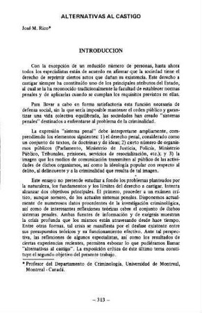 313-324, Alternativas al Castigo