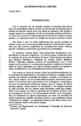 313-324, Alternativas al Castigo