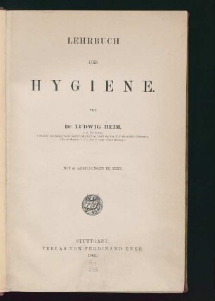 Lehrbuch der Hygiene
