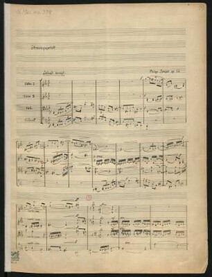 Quartette; vl (2), vla, vlc; op.22