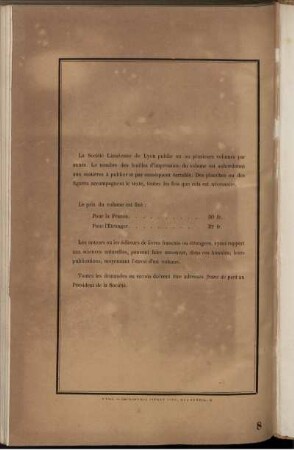 La Société Linnéenne De Lyon publie...