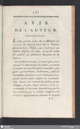 Avis de l'Auteur