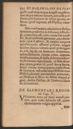 De Elementari Regione Cap. V.