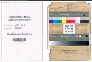 Entnazifizierung Matthias Weidenbach , geb. 10.08.1890 (Zugfuehrer)