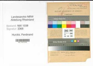 Entnazifizierung Ferdinand Hurcks , geb. 05.01.1896 (Angestellter)