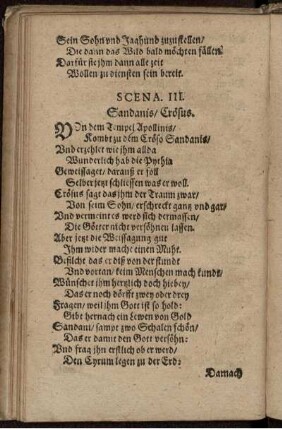 Scena III. Sandanis/ Crösus.