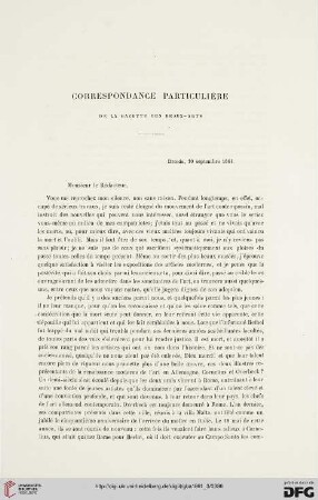 11: Correspondance particulière de la Gazette des Beaux-Arts