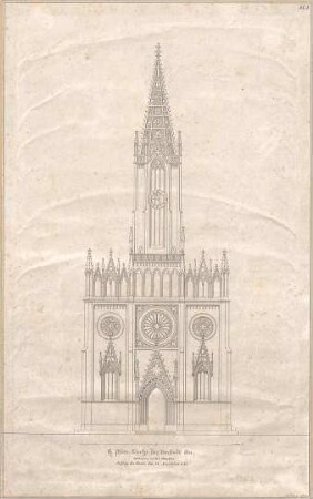 Ohlmüller, Joseph Daniel; München - Au; Kath. Pfarrkirche Maria Hilf - Aufriss