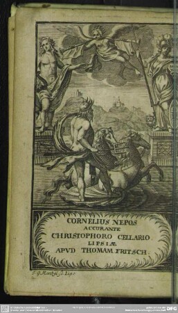 Cornelius Nepos Accurante Christophoro Cellario Lipsiae Apud Thomam Fritsch