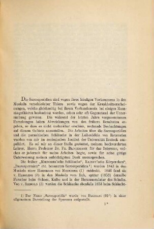 Beiträge zur Kenntniss der Sarcosporidien