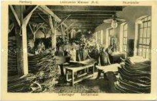 Fabrikräume der Lederwerke Wieman AG in Hamburg