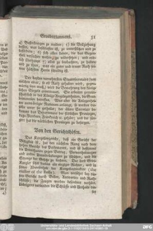 Von den Gerichtshöfen.