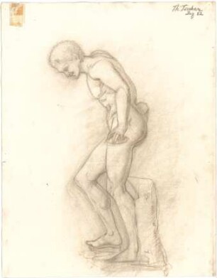 Fischer, Theodor; Studienarbeiten (Akt) - Männerakt (Ansicht)