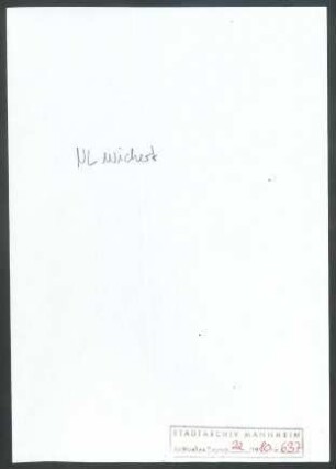 Landmann, [Ludwig], Stadtsyndikus, Mannheim, Amsterdam und Freudenstadt, Schriftwechsel mit Wichert