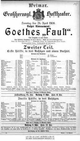 Goethes "Faust". Zweiter Teil