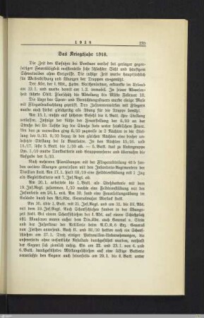 Das Kriegsjahr 1918