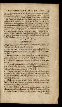 Caput XIX. De Intellectu.