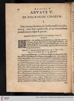 V. De Discrimine Ciborvm