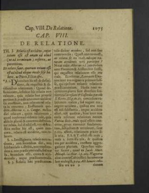Cap. VIII. De relatione.