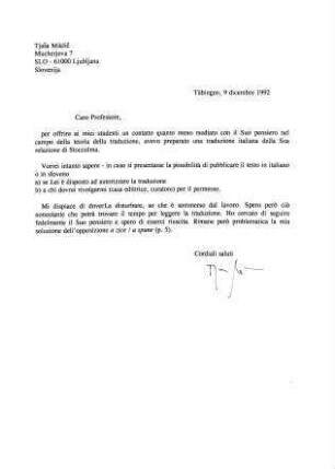 Impostazioni sbagliate e impostazioni corrette nella teoria della traduzione (italienische Übersetzung von T. Miklic)