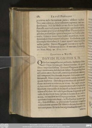 Epistola XLIX. Davidi Floritio S. D.