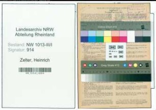 Entnazifizierung Heinrich Zelter , geb. 02.04.1895 (Baumeister)