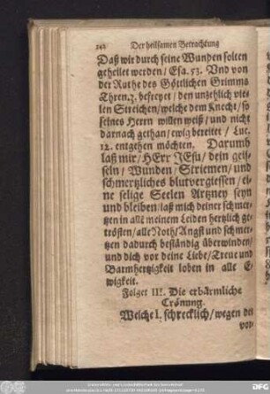 Folget III. Die erbärmliche Crönung.