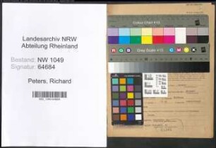 Entnazifizierung Richard Peters , geb. 11.01.1908 (Ingenieur)