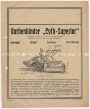Garbenbinder "Eyth-Superior"
