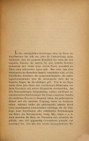Pathologisch-anatomische Beiträge zur Lehre vom Keuchhusten