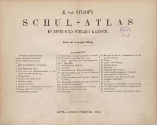 E. von Sydow's Schul-Atlas : in zweiundvierzig Karten
